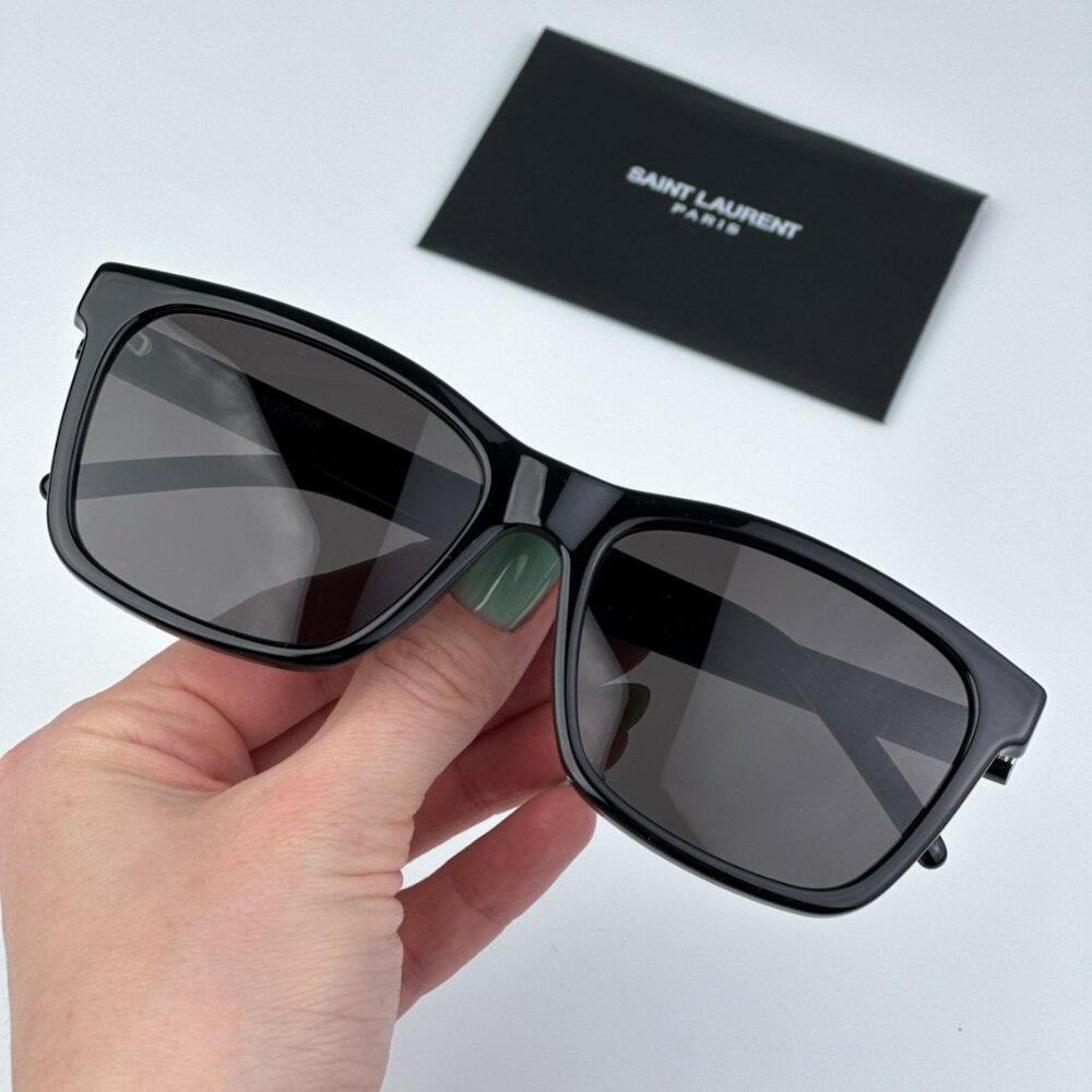 Saint Laurent Sl318 001 Brand New Sunglasses Black Square Unisex